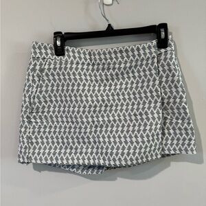 Theory Navy and White Textured Skort Size 4